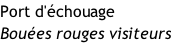 Port d'échouage Bouées rouges visiteurs