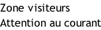 Zone visiteurs Attention au courant