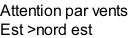 Attention par vents Est >nord est