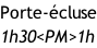 Porte-écluse 1h30<PM>1h